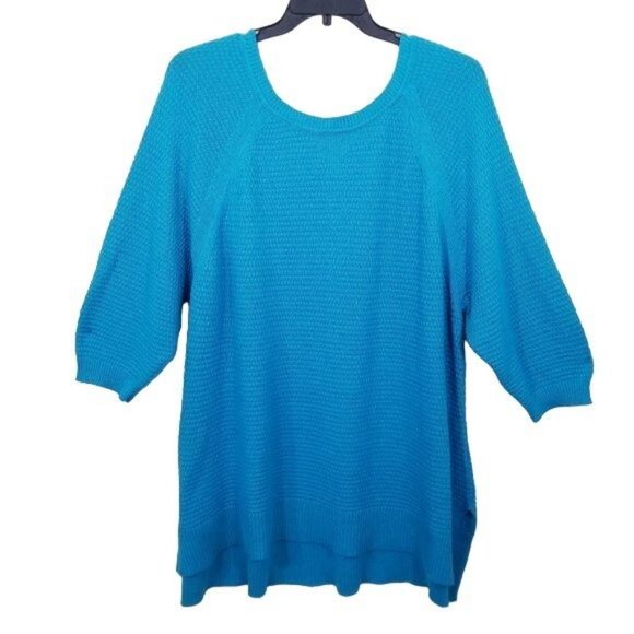 Lane Bryant Knit Turquoise Sweater - 22/24 NWT - Picture 1 of 7